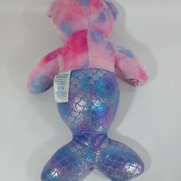 Build a Bear Magical Mer-Bear Mermaid Plush 17” Pink Purple BAB‎ Stuffed Animal - Picture 4 of 6